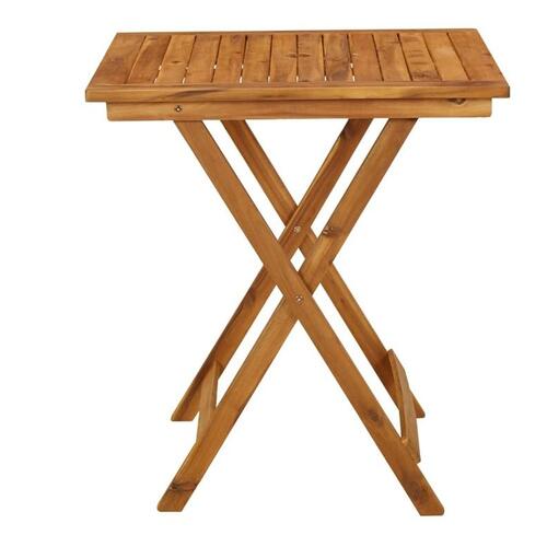 Foldbart havebord 70 x 70 x 75 cm massivt akacietræ