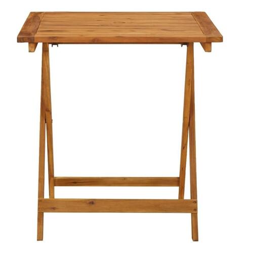 Foldbart havebord 70 x 70 x 75 cm massivt akacietræ