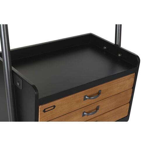 Hylder Gran Natur Sort Metal 1 Hylder (67 x 40 x 155 cm)