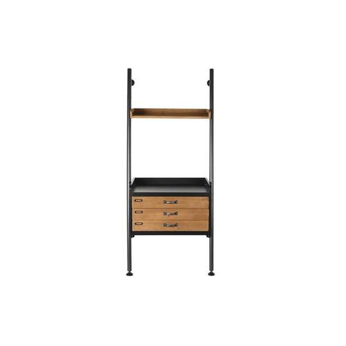 Hylder Gran Natur Sort Metal 1 Hylder (67 x 40 x 155 cm)