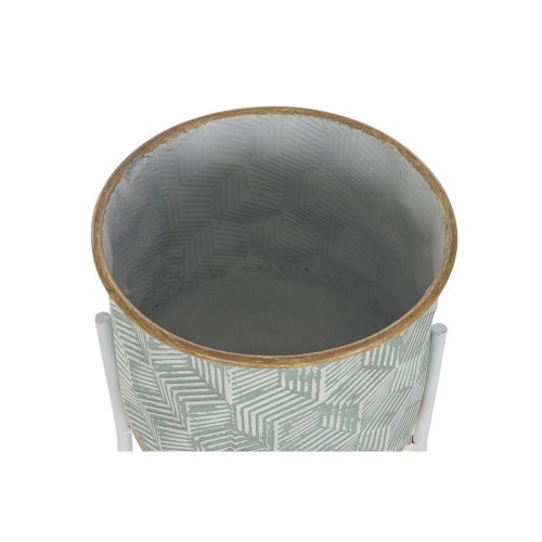 Urtepotte på stativ - to-farvet metal, Ø35 x H91 cm (sæt á 2)
