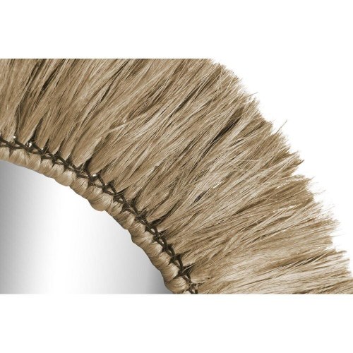 Vægspejl i natur jute med krystal - 52 cm