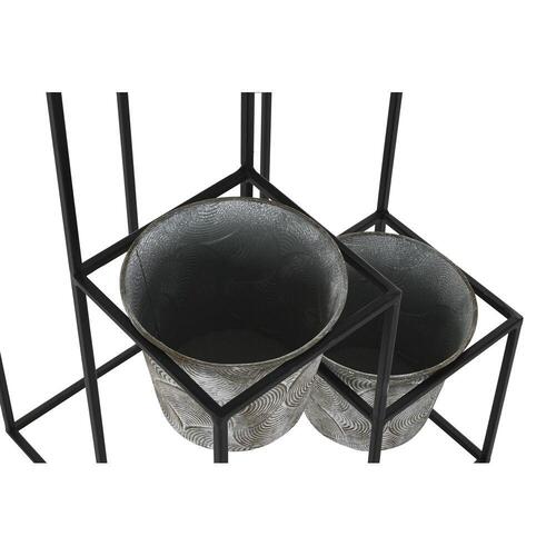 Urtepotte Grå Metal Brugt 34 x 34 x 71 cm