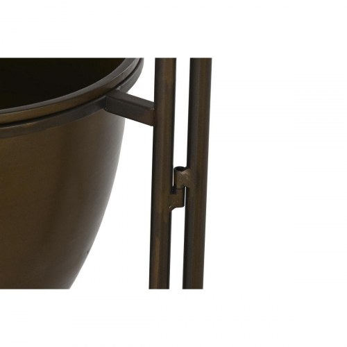 Urtepotte i sort/kobber metal - vintage, 35 × 26,5 × 105 cm