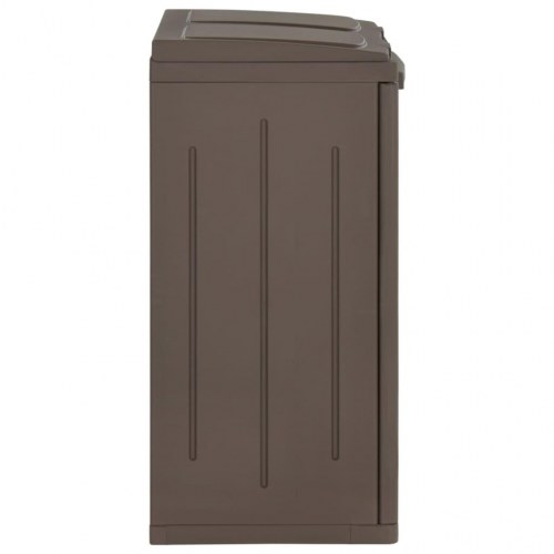 Affaldsspand med 2 låger 65x45x88 cm PP brun