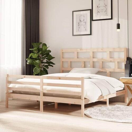 Sengeramme 180x200 cm massivt fyrretræ