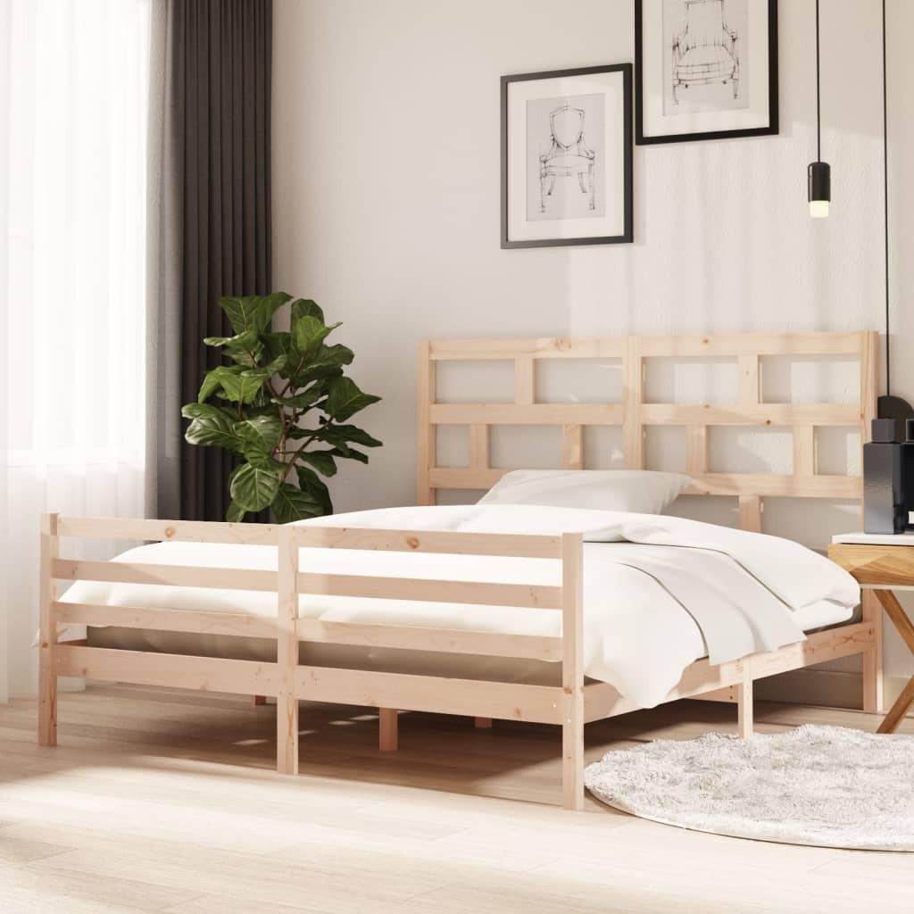 Sengeramme 180x200 cm massivt fyrretræ