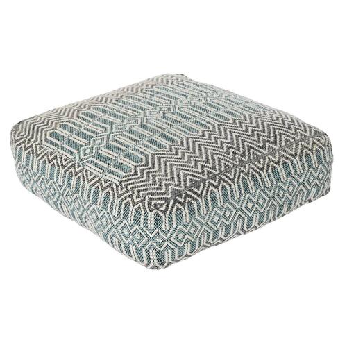Pude Gulv Striber Blå Polyester Bomuld Mint Aluminium Hvid Grøn (60 x 60 x 25 cm)