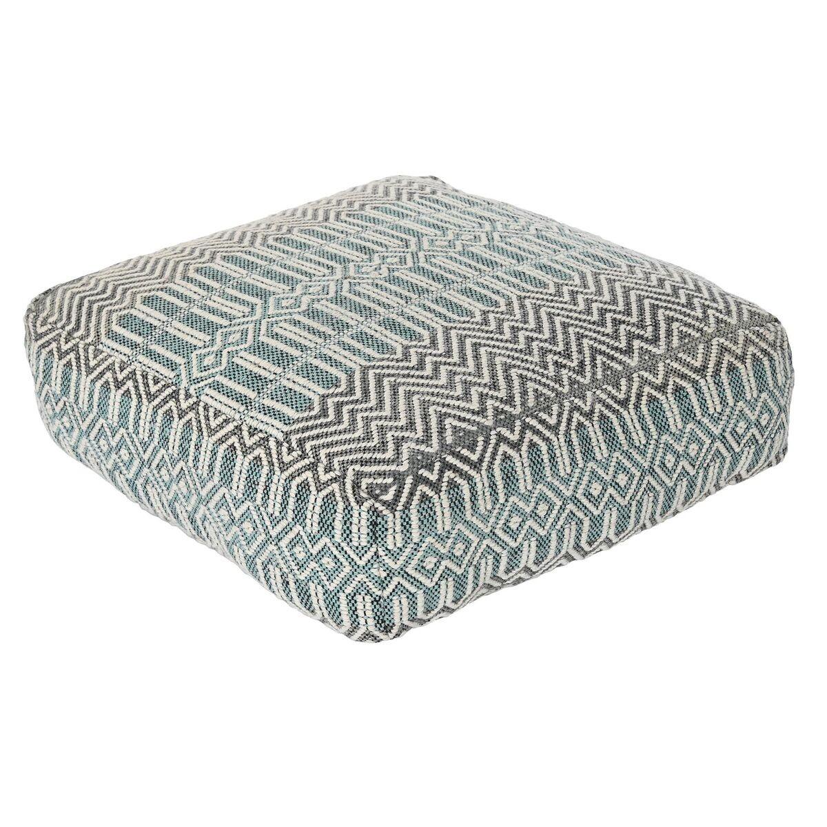 Pude Gulv Striber Blå Polyester Bomuld Mint Aluminium Hvid Grøn (60 x 60 x 25 cm)