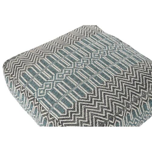 Pude Gulv Striber Blå Polyester Bomuld Mint Aluminium Hvid Grøn (60 x 60 x 25 cm)