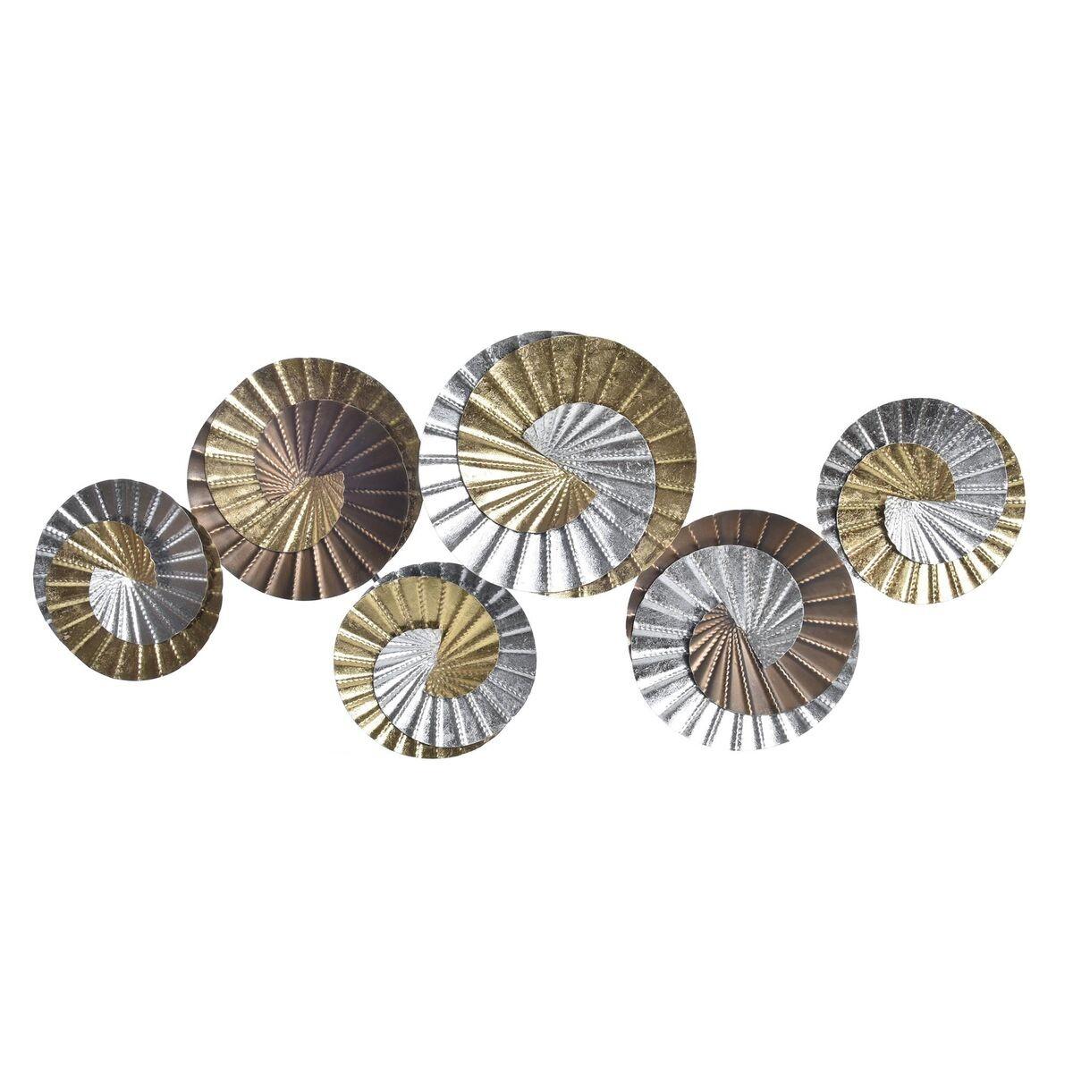 Vægdekoration i metal - multifarvet orientalske spiraler, 104 × 4,5 × 43 cm