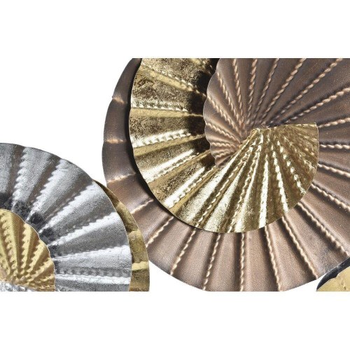 Vægdekoration i metal - multifarvet orientalske spiraler, 104 × 4,5 × 43 cm