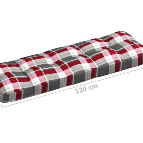 Pallehynde 120x40x12 cm stof rødternet