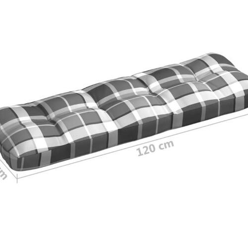 Pallehynde 120x40x12 cm stof gråternet
