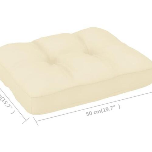 Pallehynde 50x40x12 cm stof cremefarvet