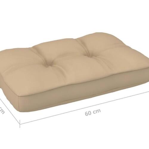 Pallehynde 60x40x12 cm stof beige