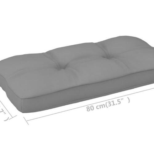 Pallehynde 80x40x12 cm stof grå