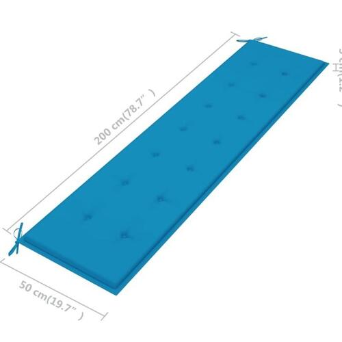Hynde til havebænk 200x50x3 cm oxfordstof blå