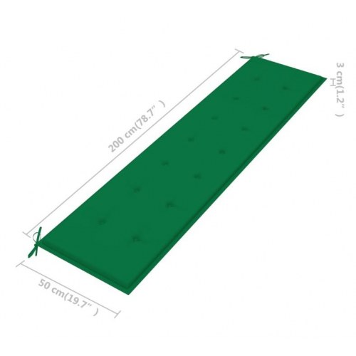 Hynde til havebænk 200x50x3 cm oxfordstof grøn