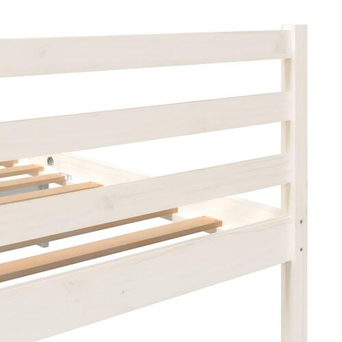Sengestel 180x200 cm Super King massivt fyrretræ hvid