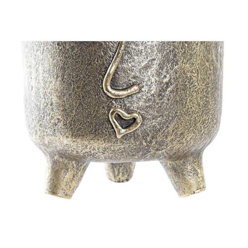 Vase Gylden Magnesium Moderne Ansigt 33 x 23 x 25,5 cm