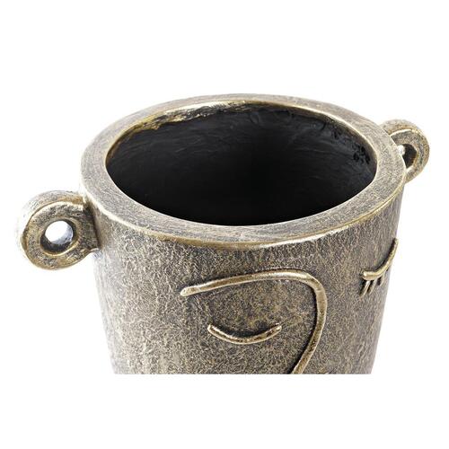 Vase Gylden Magnesium Moderne Ansigt 33 x 23 x 25,5 cm