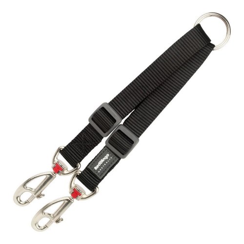 Red Dingo dobbelt-snorforsplitter til 2 hunde - sort, 1,5 Ã 20-26,5 cm
