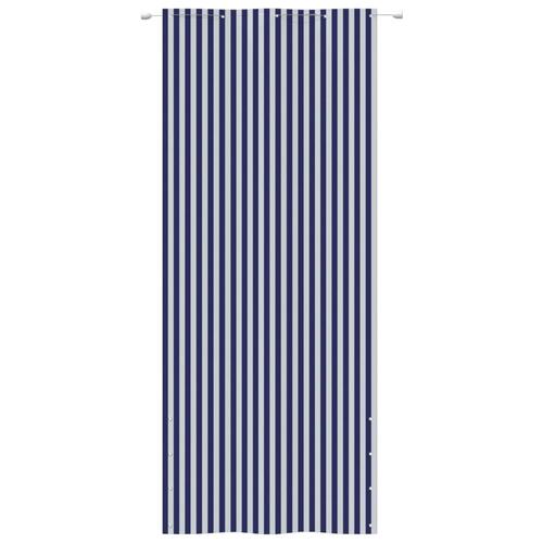 Altanafskærmning 100x240 cm oxfordstof blå og hvid