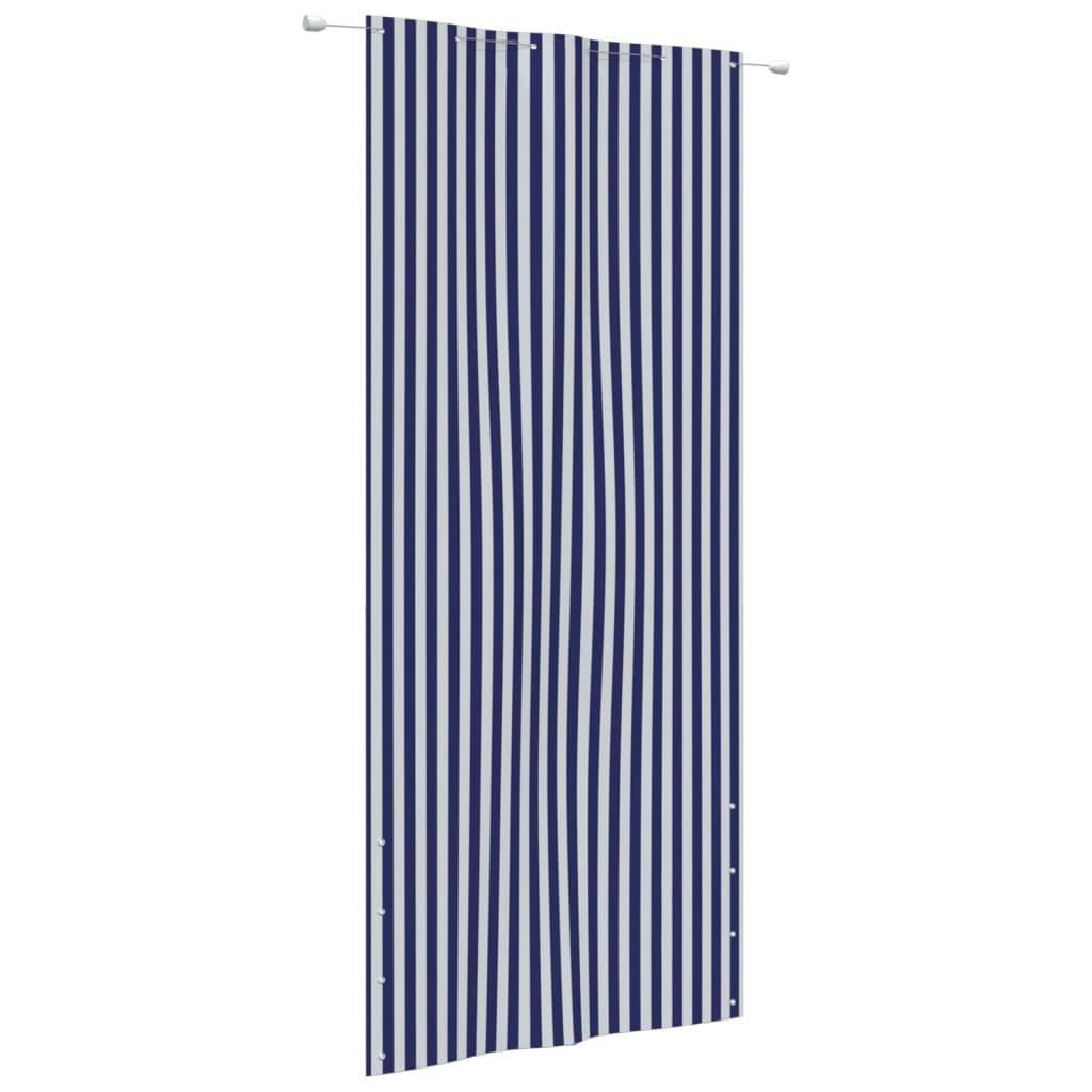 Altanafskærmning 120x240 cm oxfordstof blå og hvid