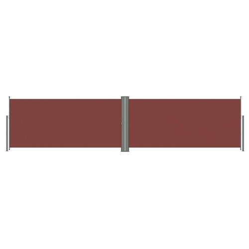 Sammenrullelig sidemarkise 140x600 cm brun