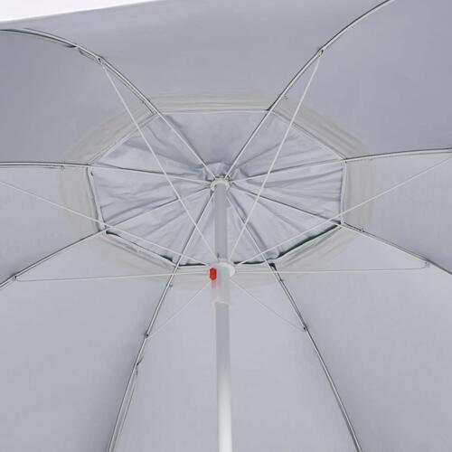 Strandparasol med sidevægge 215 cm grøn
