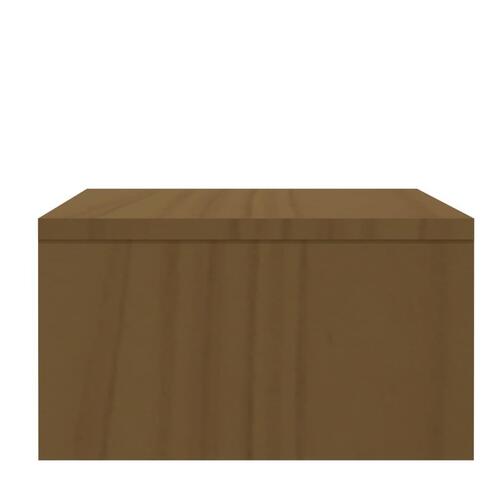 Skærmholder 100x27x15 cm massivt fyrretræ gyldenbrun