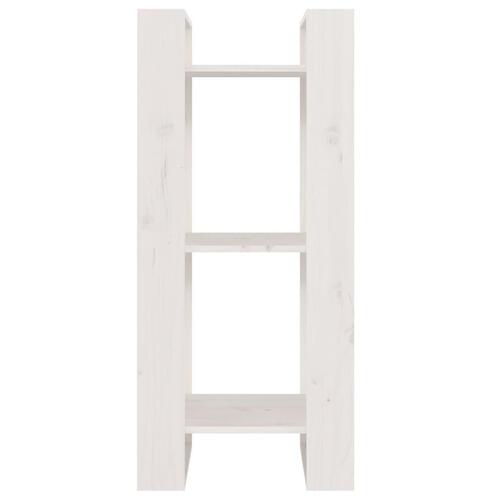 Bogreol/rumdeler 41x35x91 cm massivt fyrretræ hvid