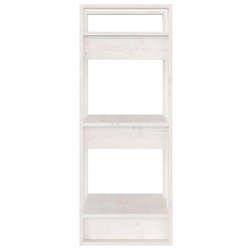 Bogreol/rumdeler 41x35x91 cm massivt fyrretræ hvid