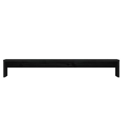 Skærmholder 100x27x15 cm massivt fyrretræ sort