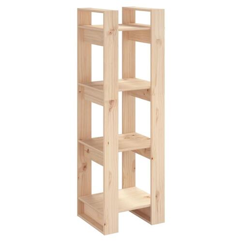 Bogreol/rumdeler 41x35x125 cm massivt fyrretræ