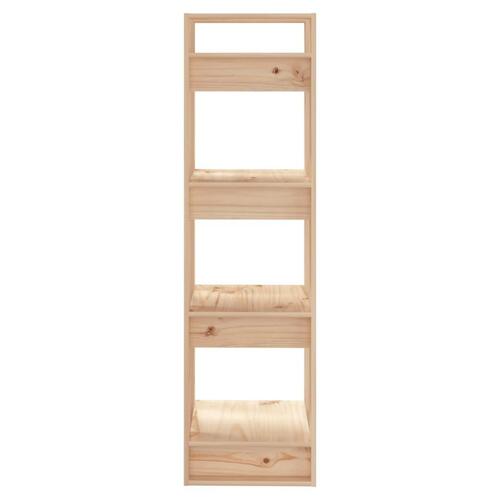 Bogreol/rumdeler 41x35x125 cm massivt fyrretræ
