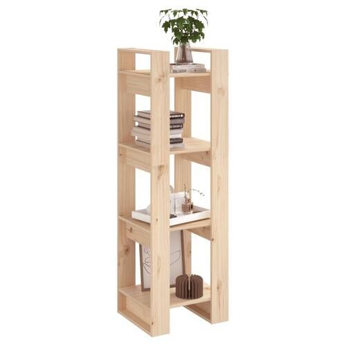 Bogreol/rumdeler 41x35x125 cm massivt fyrretræ