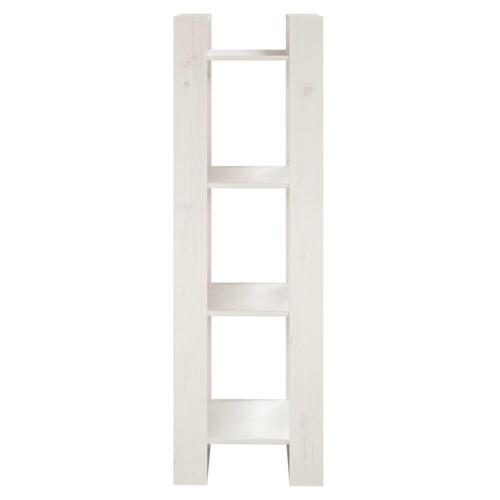 Bogreol/rumdeler 41x35x125 cm massivt fyrretræ hvid
