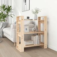 Bogreol/rumdeler 80x35x91 cm massivt fyrretræ