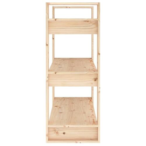 Bogreol/rumdeler 80x35x91 cm massivt fyrretræ