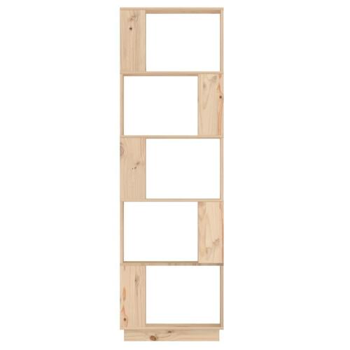 Bogreol/rumdeler 51x25x163,5 cm massivt fyrretræ