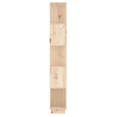 Bogreol/rumdeler 51x25x163,5 cm massivt fyrretræ