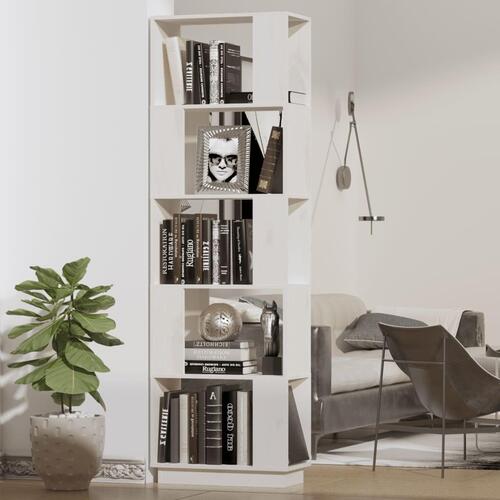 Bogreol/rumdeler 51x25x163,5 cm massivt fyrretræ hvid