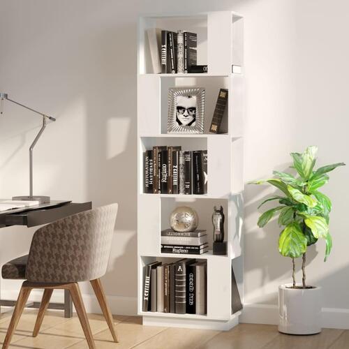 Bogreol/rumdeler 51x25x163,5 cm massivt fyrretræ hvid