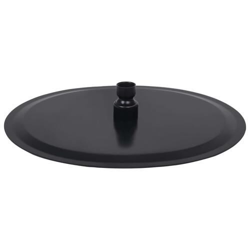 Regnbrusehoved rustfrit stål 30 cm rund sort