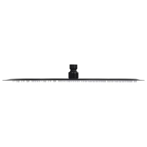 Regnbrusehoved rustfrit stål 40 cm rund sort