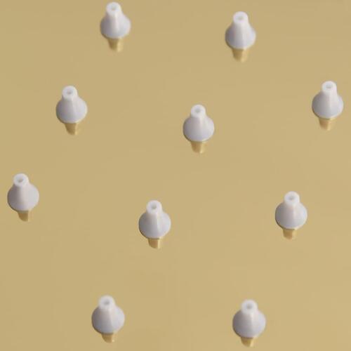 Regnbrusehoved 40x30 cm rustfrit stål rektangulær guldfarvet