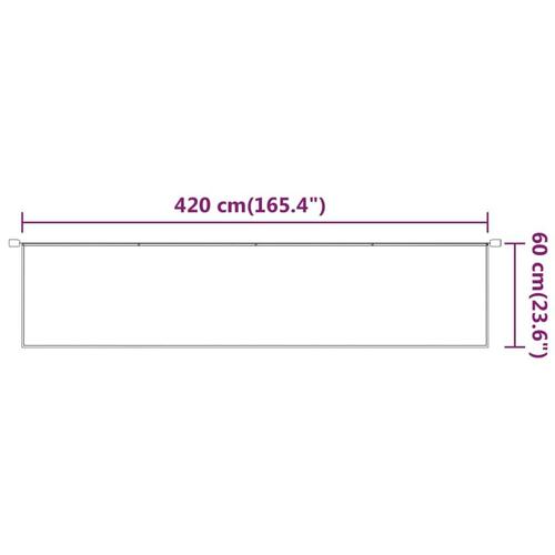Lodret markise 60x420 cm oxfordstof beige