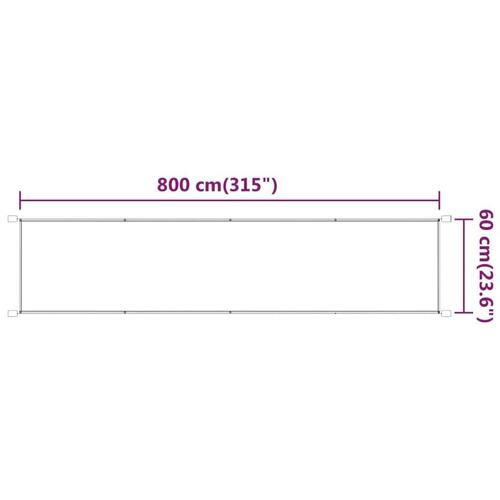 Lodret markise 60x800 cm oxfordstof beige
